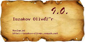 Iszakov Olivér névjegykártya